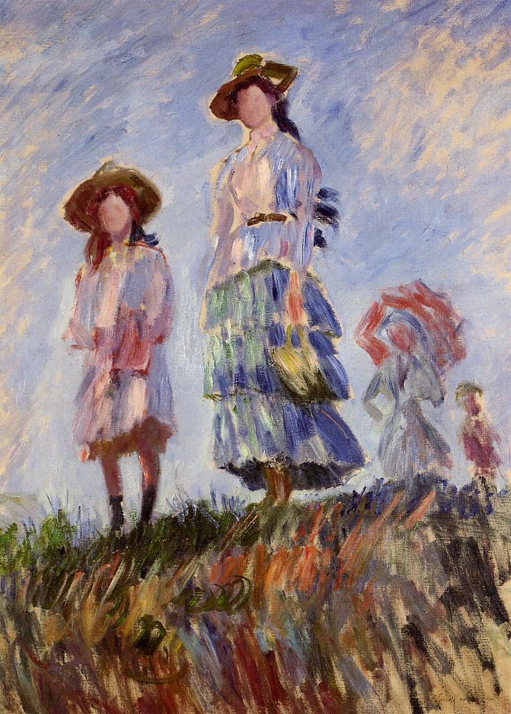 The Promenade (study) by Claude Monet paintings reproduction